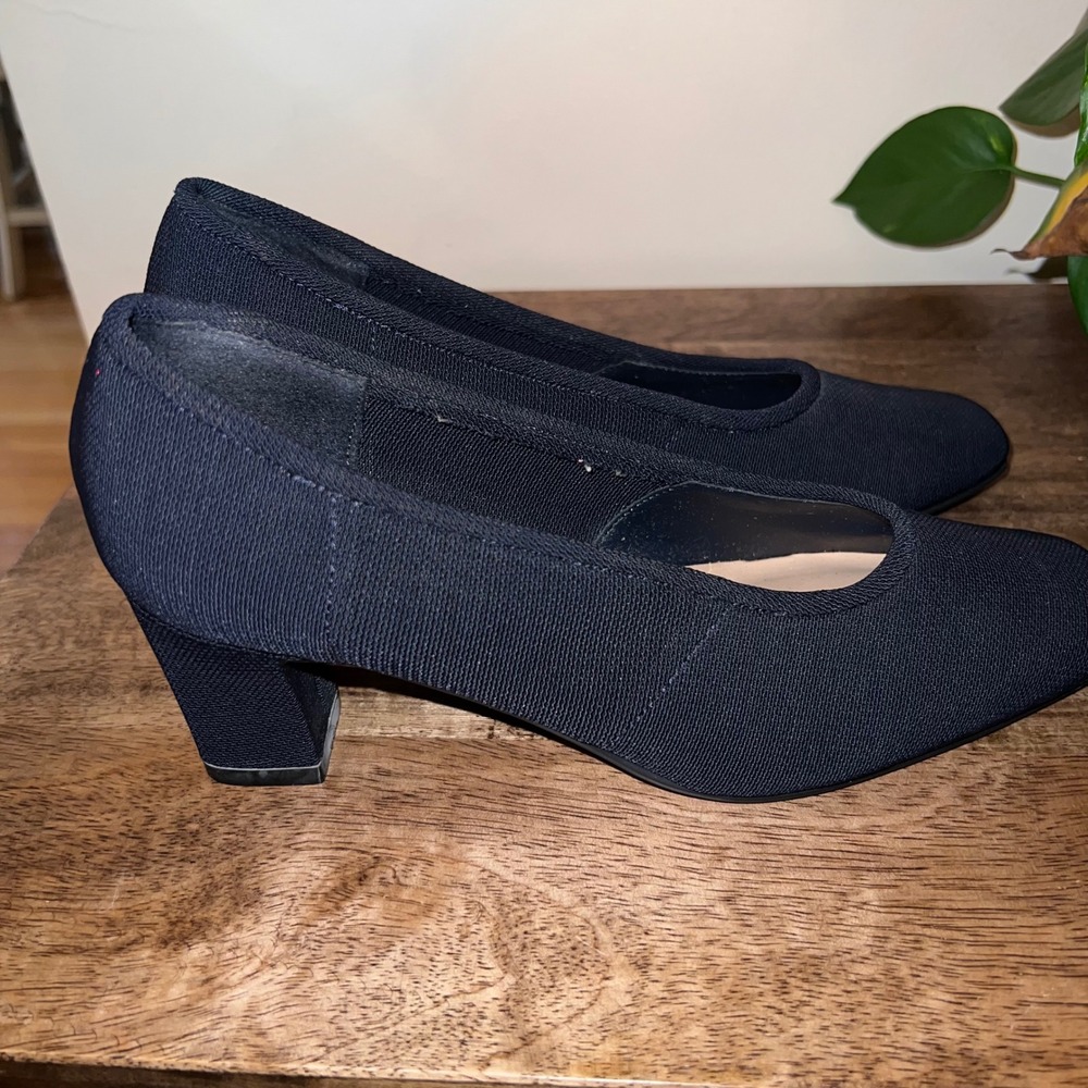 Lifestride Womens 7M Blue Fabric Block Heel Pumps Career Wear Comfort Workwear - Picture 8 of 8